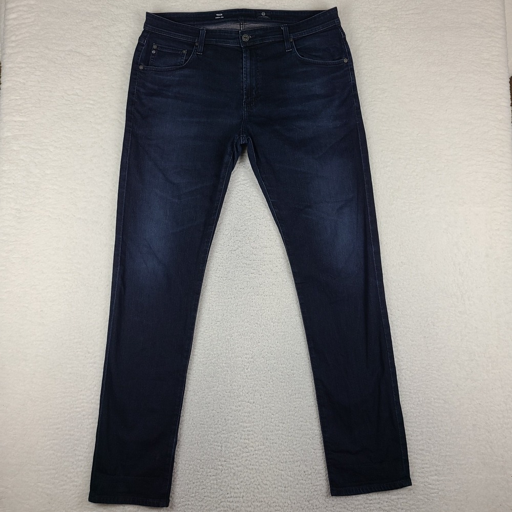 AG Adriano Goldschmied Jeans Mens 38x34 Blue Tellis Modern Slim Dark Wash Denim